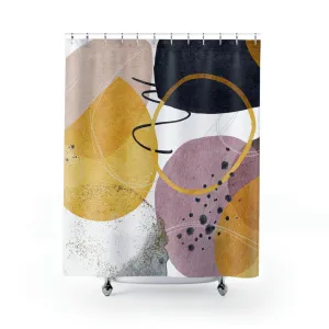 boho shower curtain | Navy Blue Yellow Pink Lighting,Home Lighting