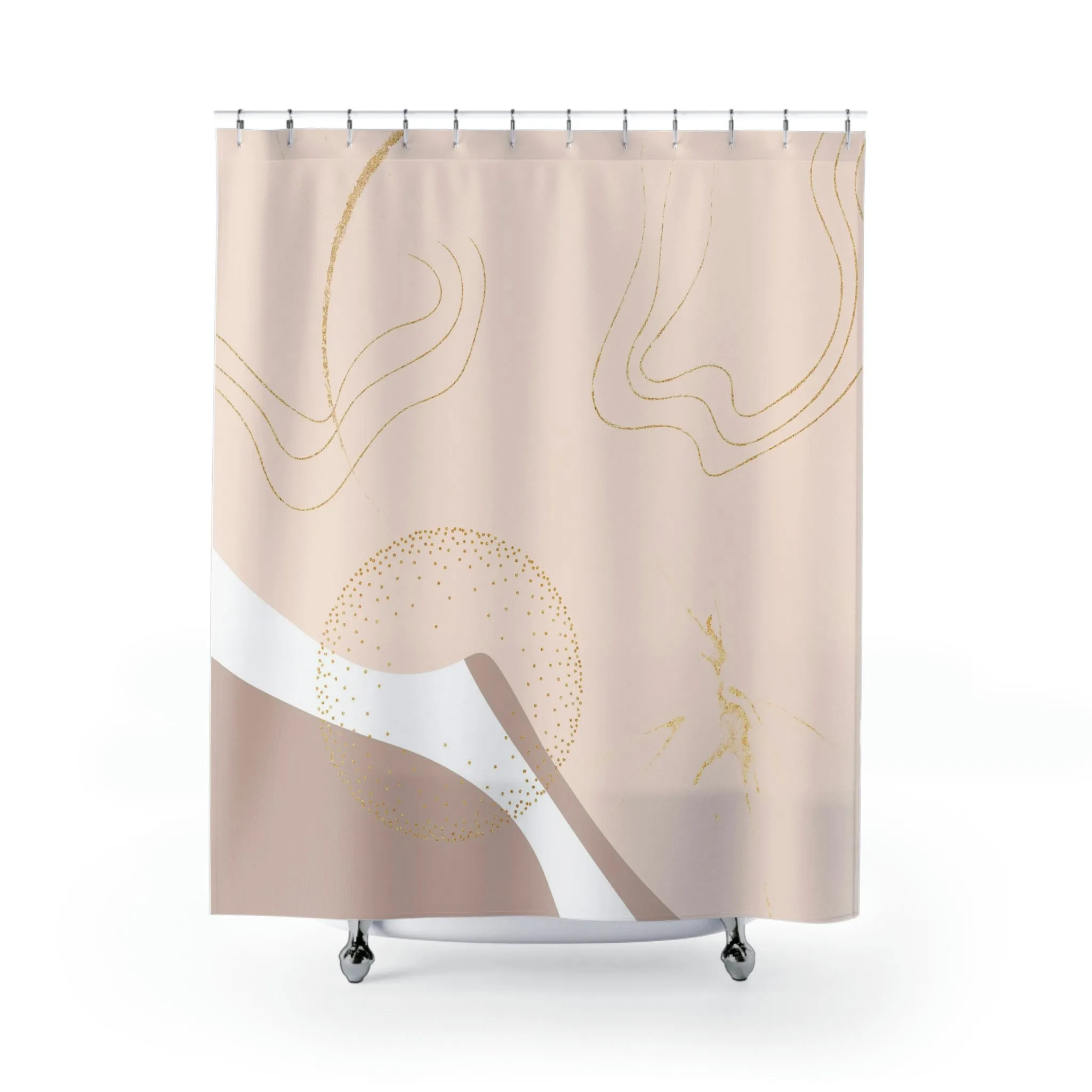 Boho Shower Curtain | Pastel Pink Lighting,Home Lighting