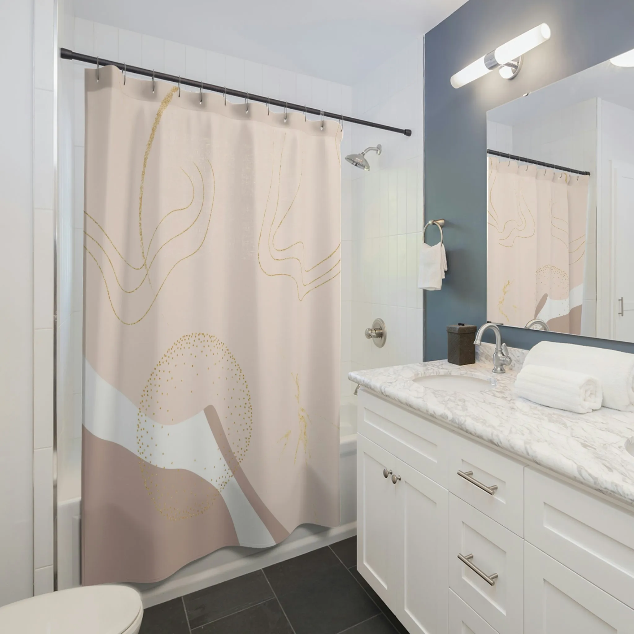 Boho Shower Curtain | Pastel Pink