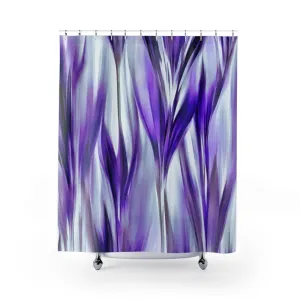 Boho Shower Curtain | Purple Blue Watercolor Abstract Lighting,Home Lighting