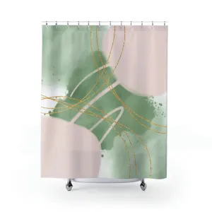 boho shower curtain | Sage Green, Blush Pink Lighting,Home Lighting