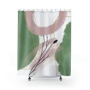 boho shower curtain | Sage Green, Dusty Pink Lighting,Home Lighting
