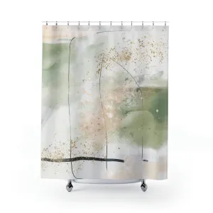 boho shower curtain | Sage Green Ombre, Blush White Black Lighting,Home Lighting