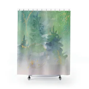 Boho Shower Curtain | Sage Green Pink Ombre Lighting,Home Lighting