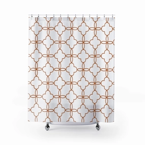 Boho Abstract Shower Curtain | Retro Lighting,Home Lighting