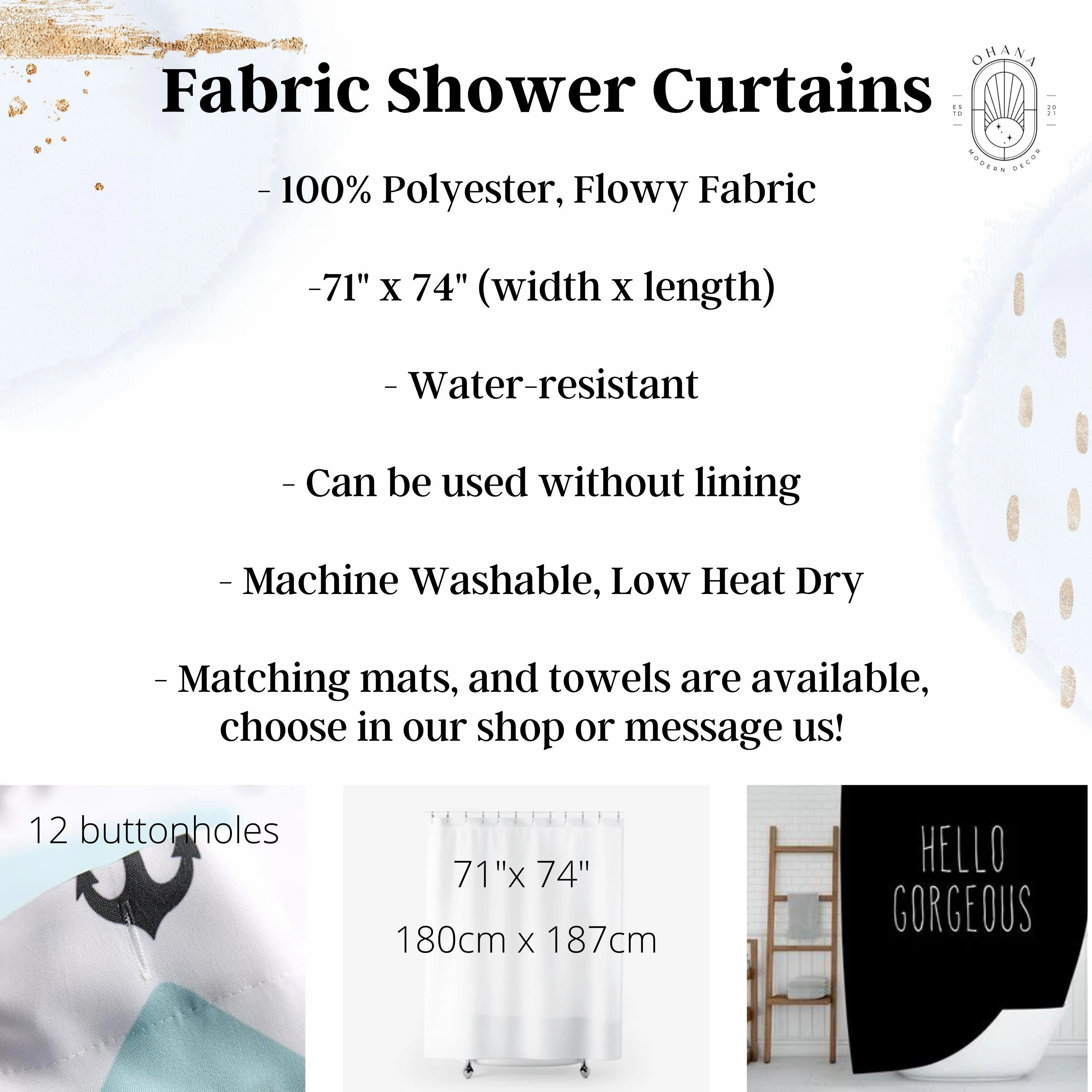 Boho Shower Curtain | Green Pine Trees