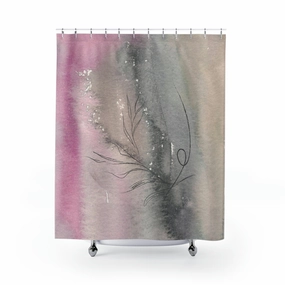 boho shower curtain | Pink Gray Beige Ombre Lighting,Home Lighting