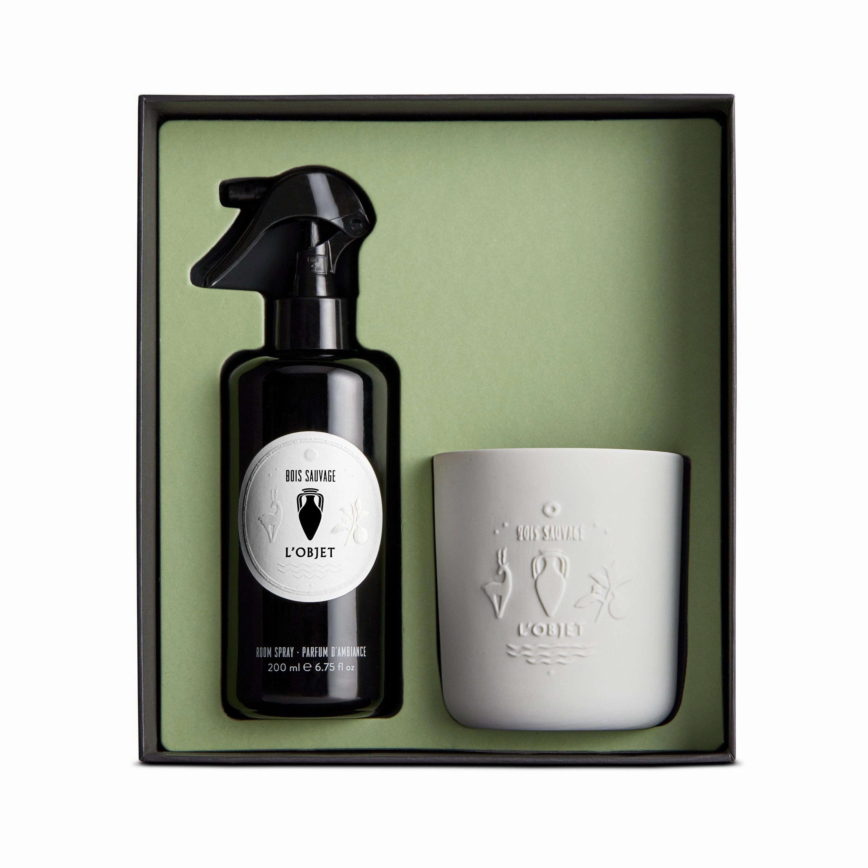 Bois Sauvage Room Spray   Candle Gift Set