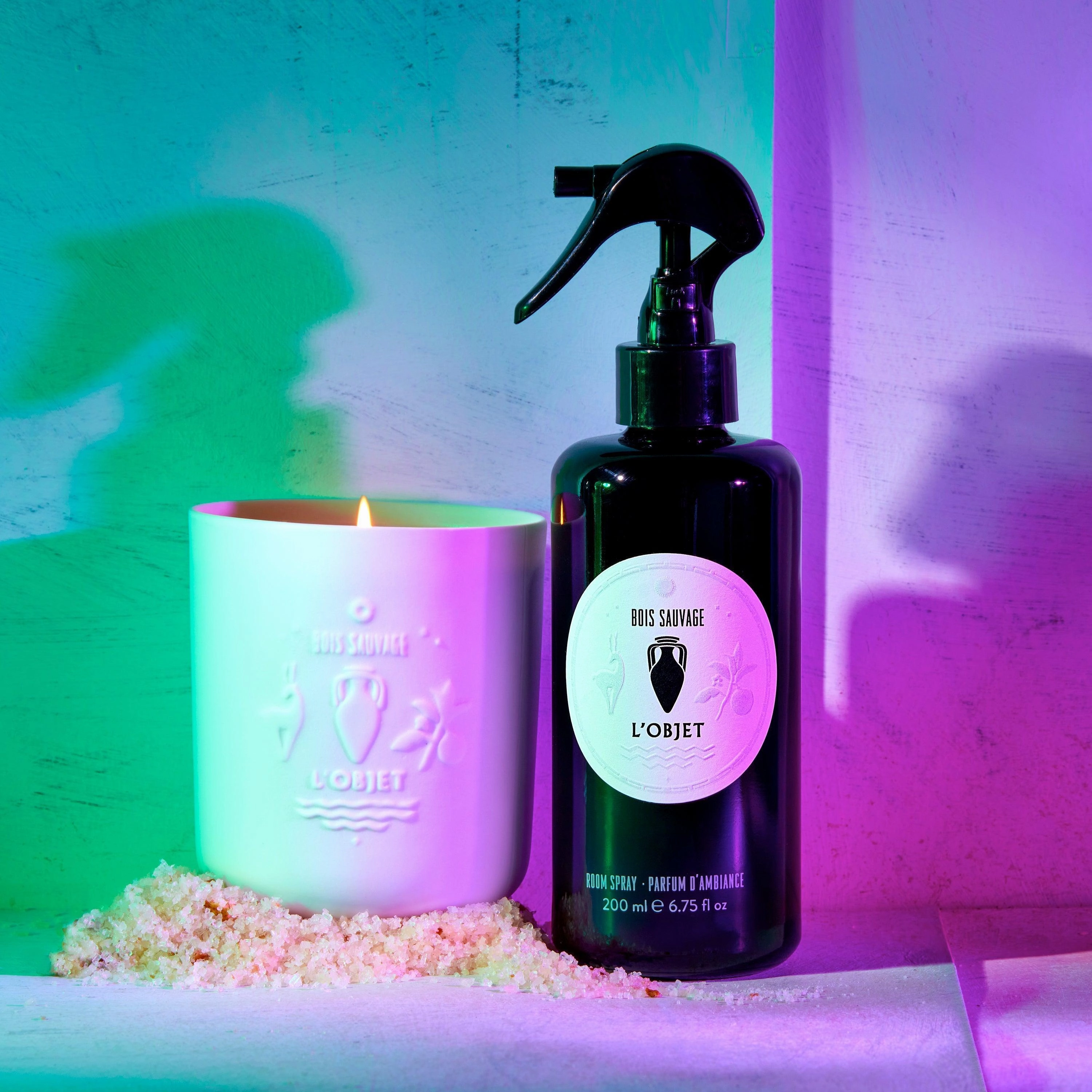 Bois Sauvage Room Spray   Candle Gift Set