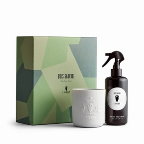 Bois Sauvage Room Spray   Candle Gift Set Soap Dispenser,Hand Soap Bottle