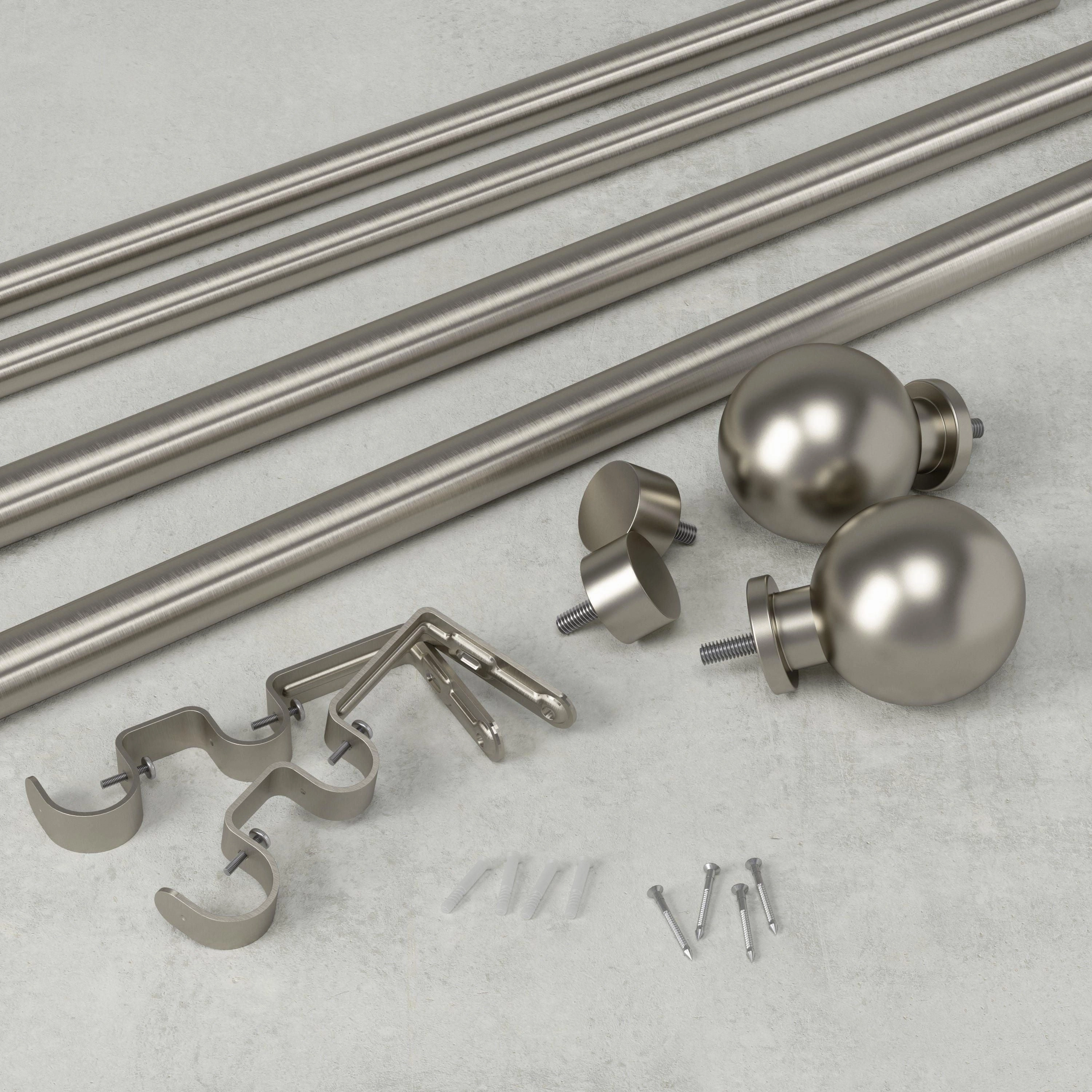 Bolas 36-72" Double Curtain Rod