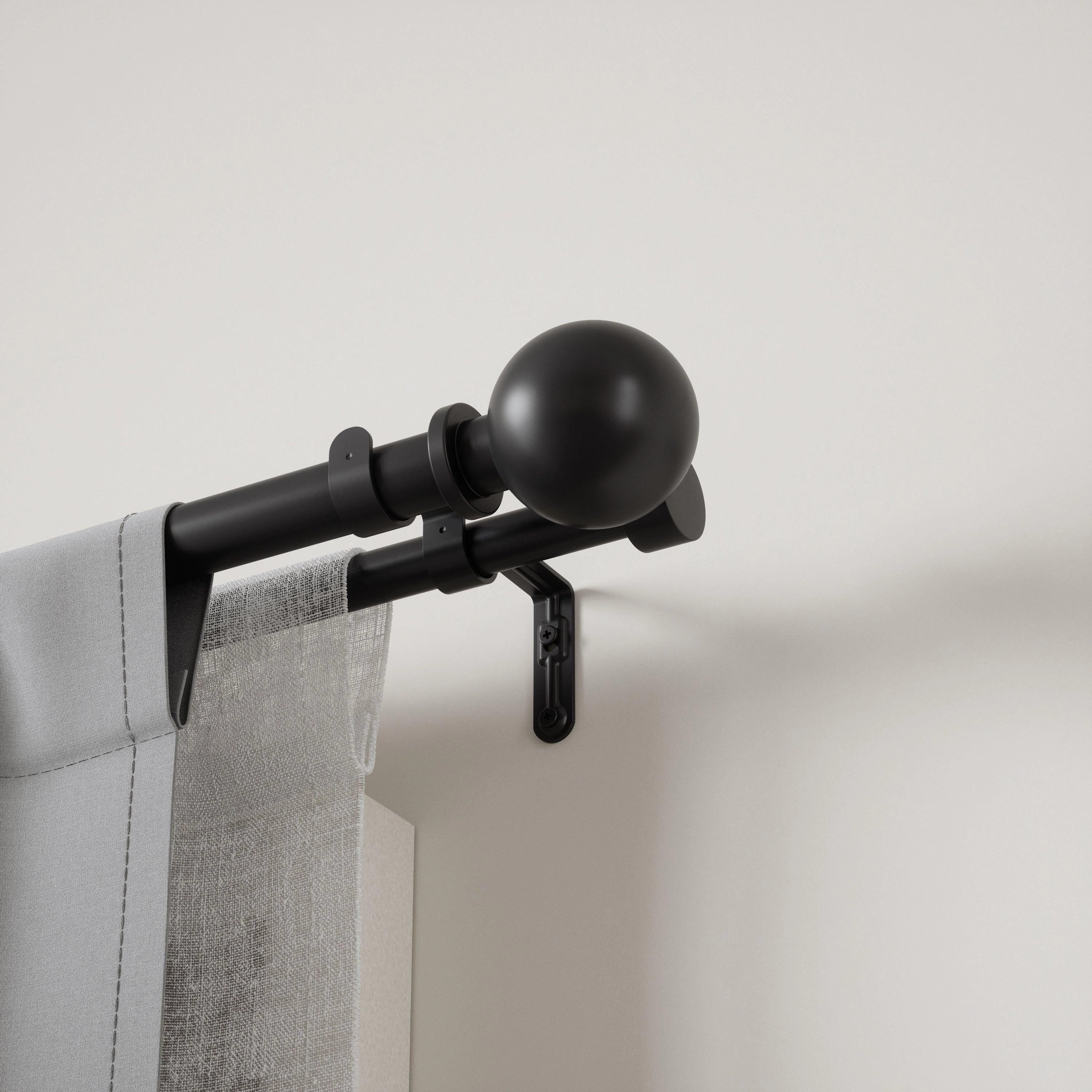 Bolas 36-72" Double Curtain Rod