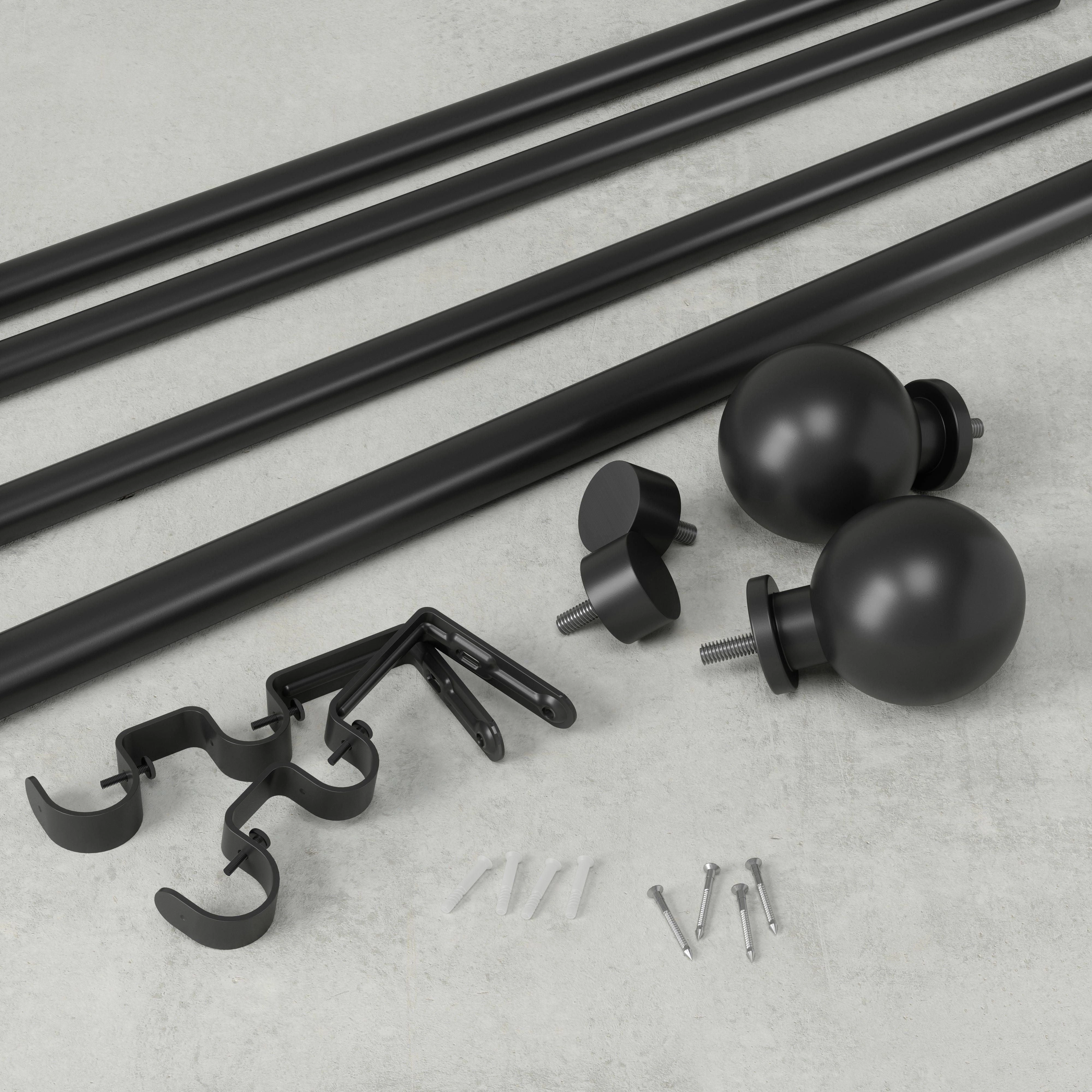 Bolas 72-144" Double Curtain Rod