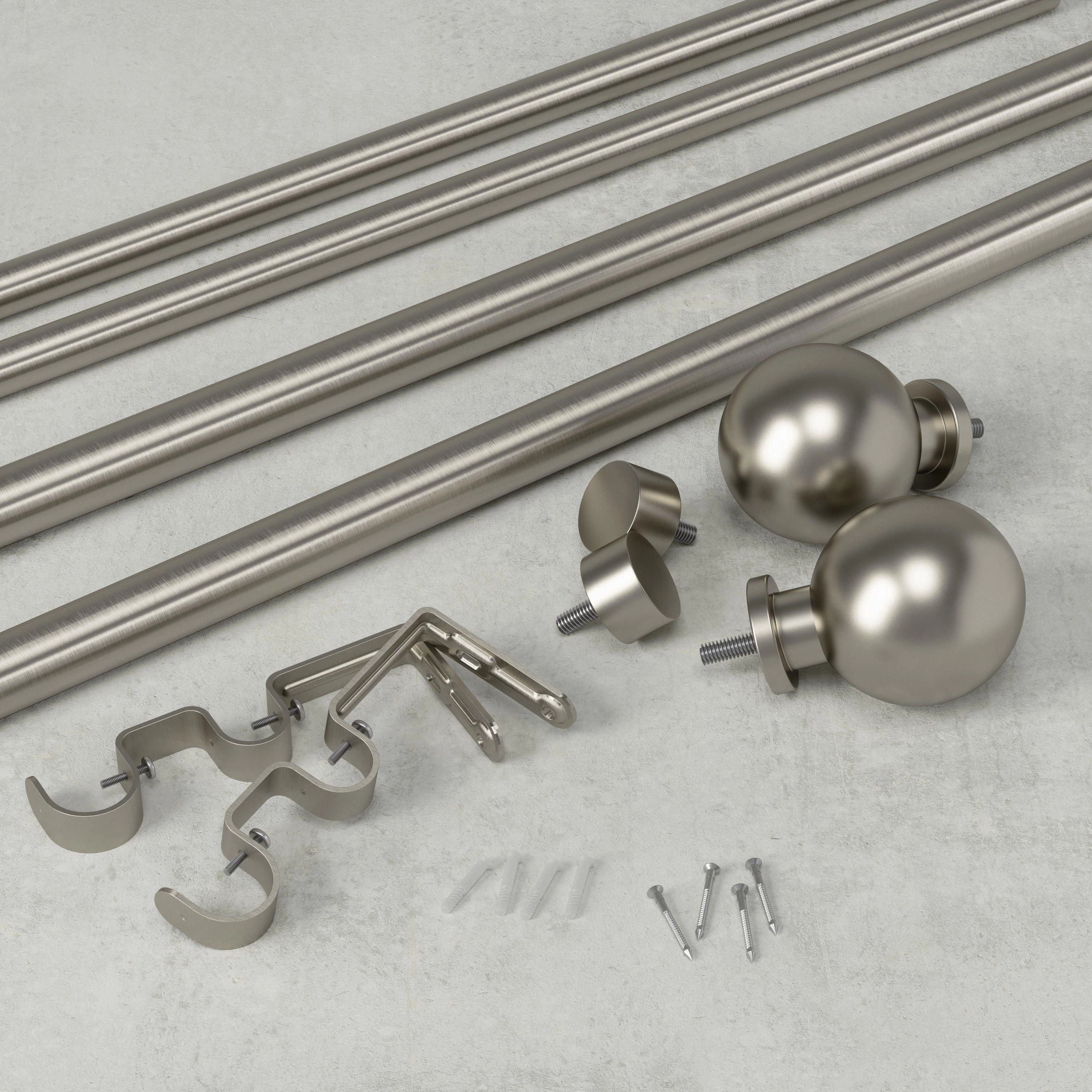 Bolas 72-144" Double Curtain Rod