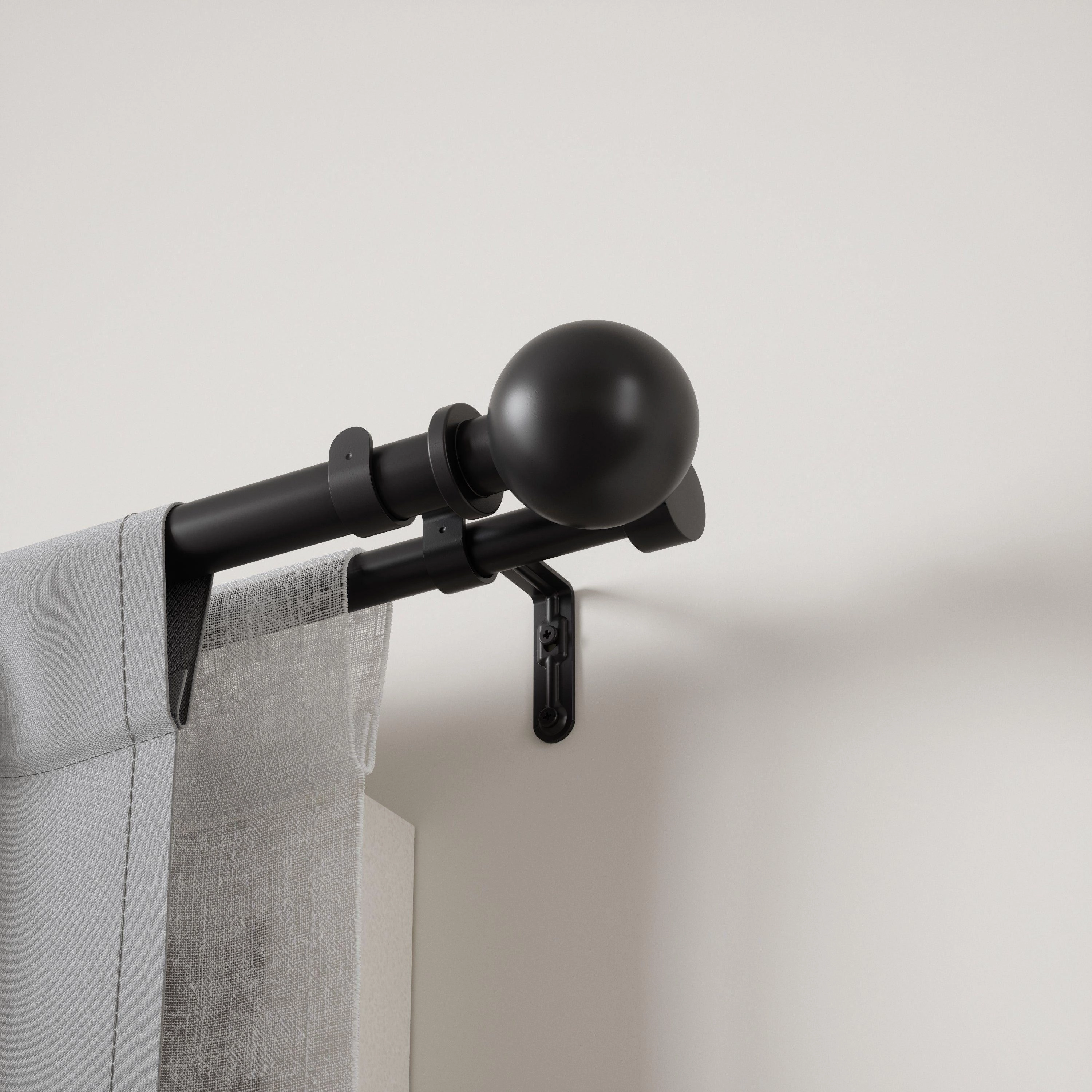 Bolas 72-144" Double Curtain Rod