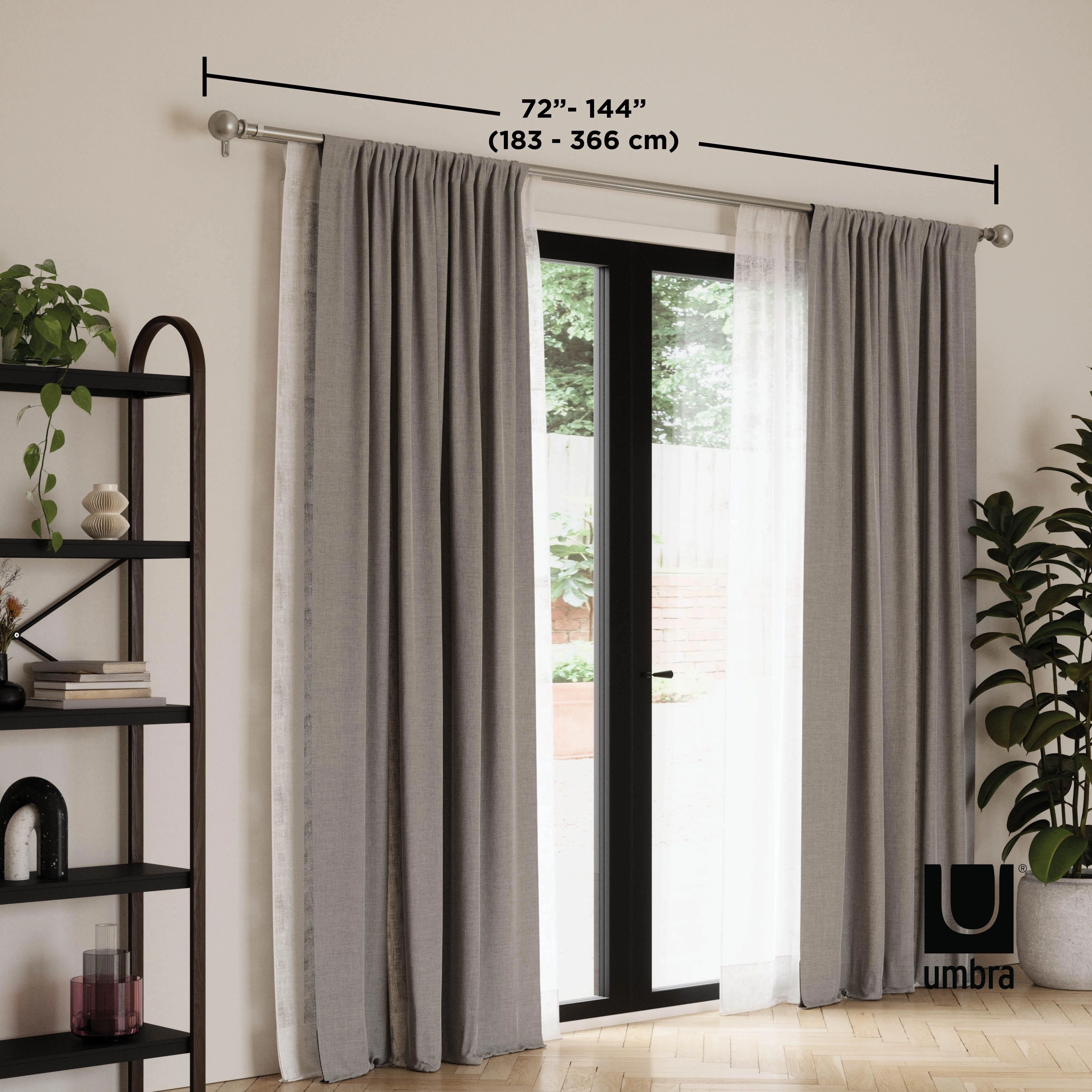 Bolas 72-144" Double Curtain Rod