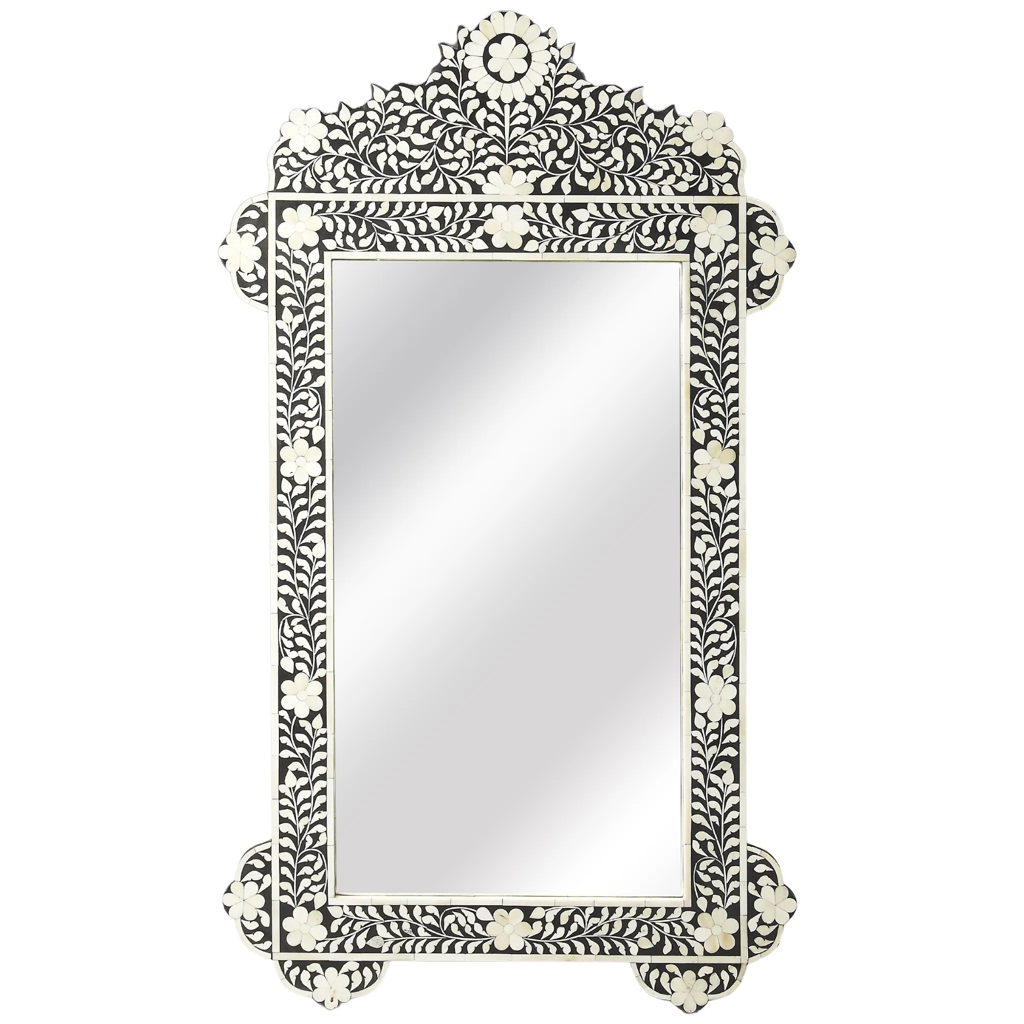 Bone Inlay Mosaic Floral Wall Mirror in Black and White Cutting Board,Kitchen Board