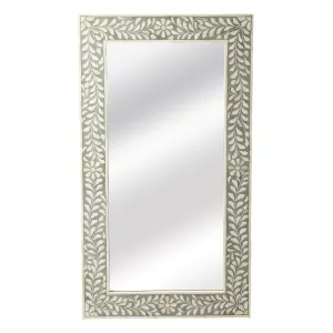 Bone Inlay Mosaic Floral Wall Mirror in Grey and White Cutting Board,Kitchen Board