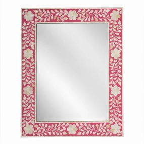 Bone Inlay Mosaic Rectangular Wall Mirror in Pink and White Cutting Board,Kitchen Board