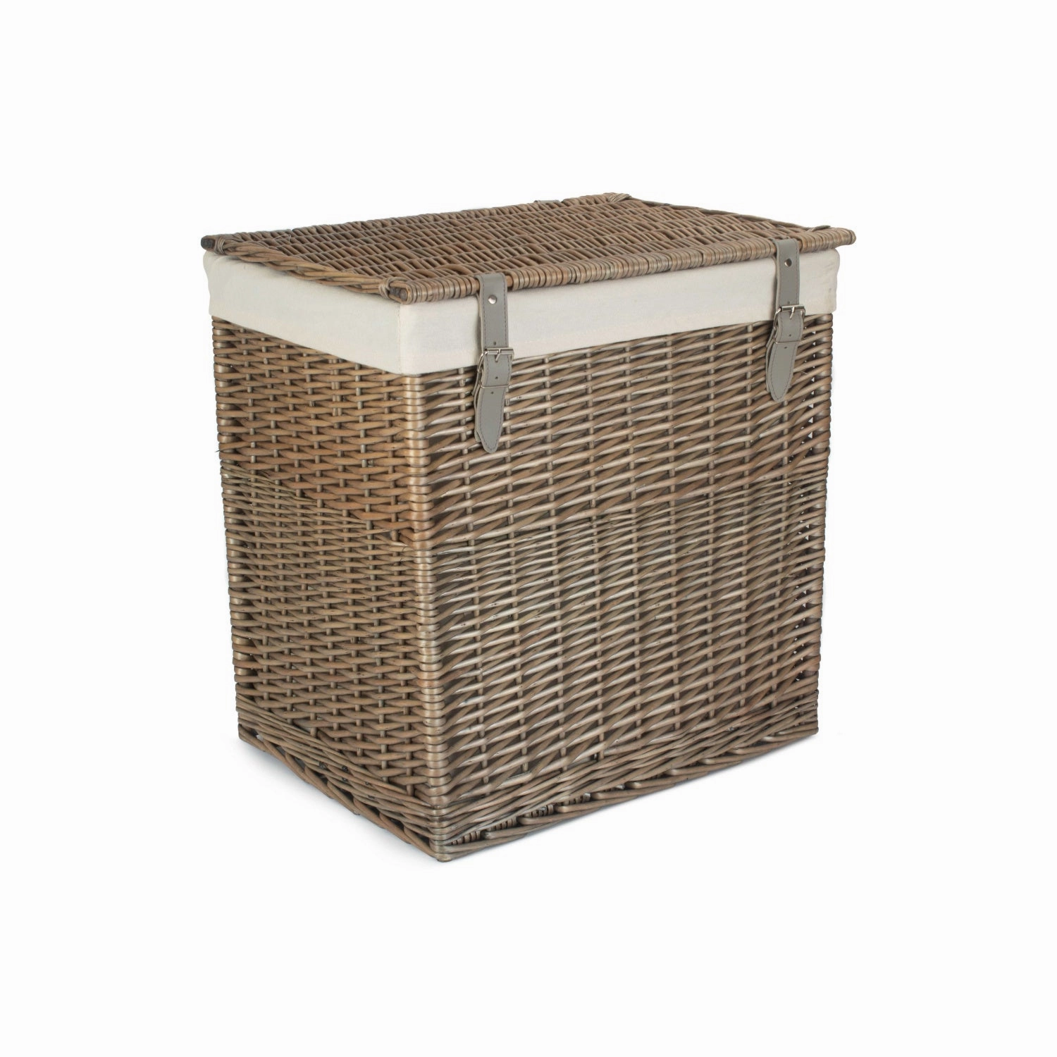 Boutique Antique Wash Willow Storage Laundry Hamper with Lining - Large laundry organizer,dirty clothes basket,plastic laundry basket