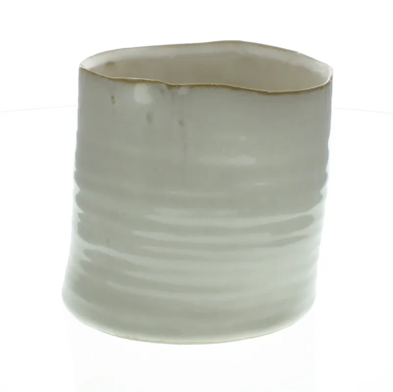 Bower Ceramic Vase - Med Wide Cream Vase,Ceramic Vase
