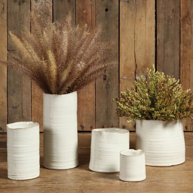 Bower Ceramic Vase - Sm Cream