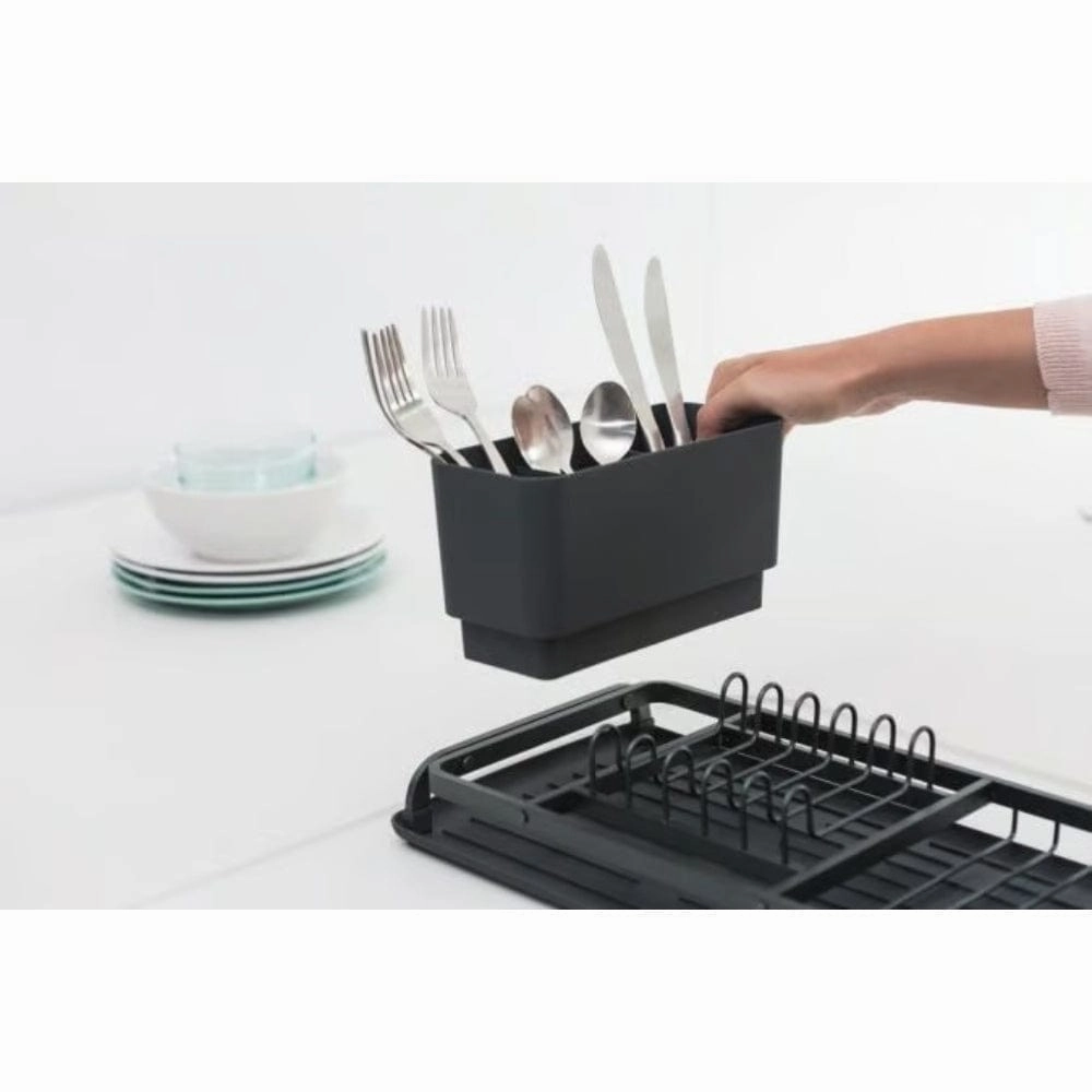 brabantia Compact Dish Drying Rack In Dark Grey