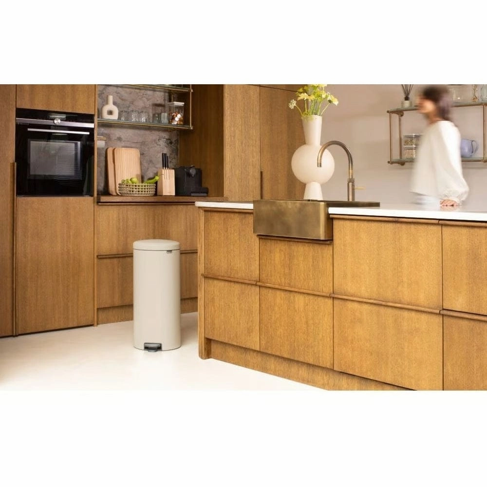 brabantia NewIcon Pedal Bin, 30L In Soft Beige