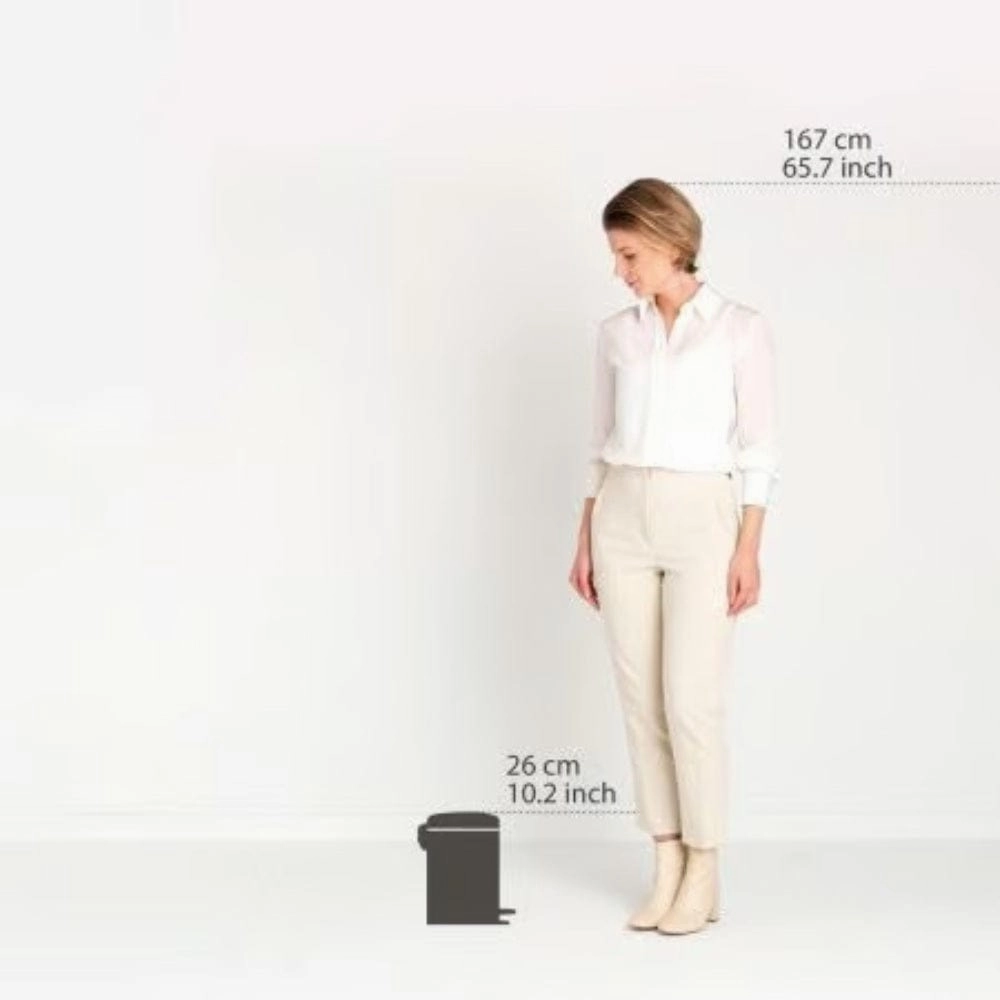 brabantia NewIcon Pedal Bin 3 litre In Platinum