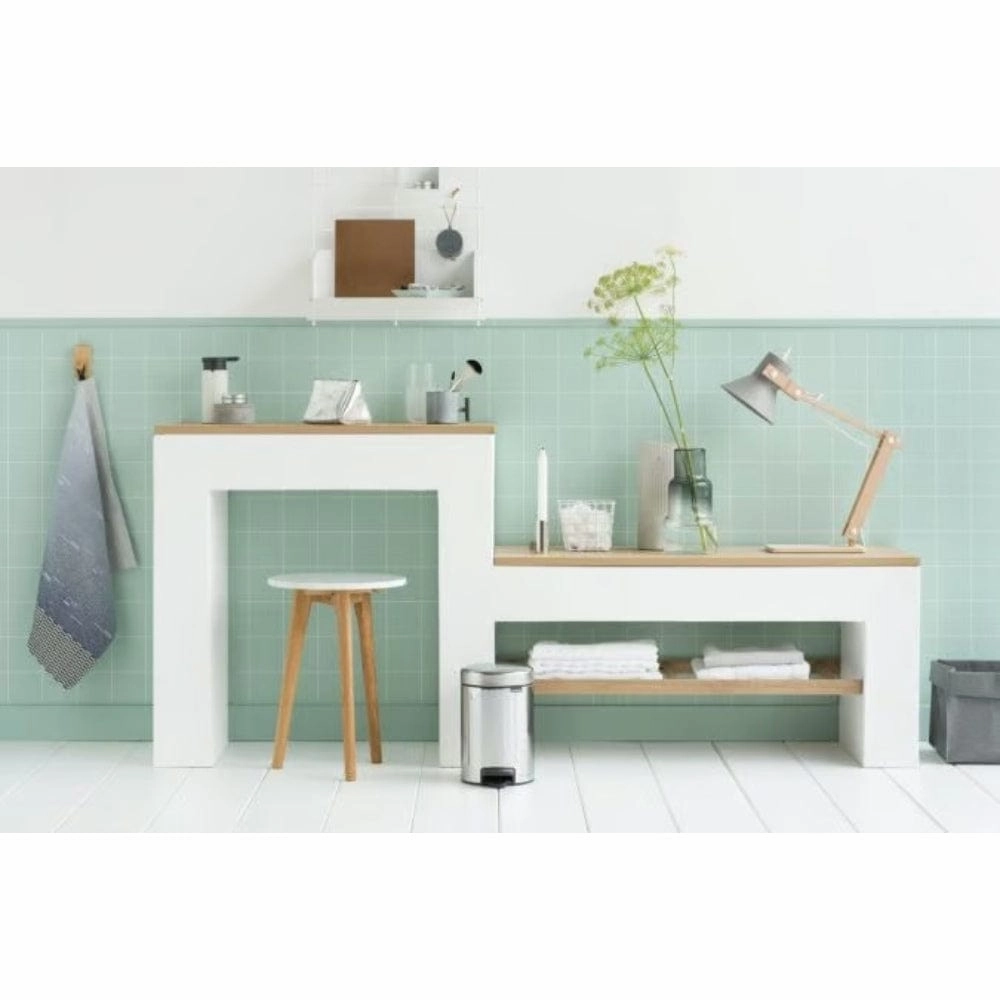 brabantia NewIcon Pedal Bin 3L In Brilliant Steel