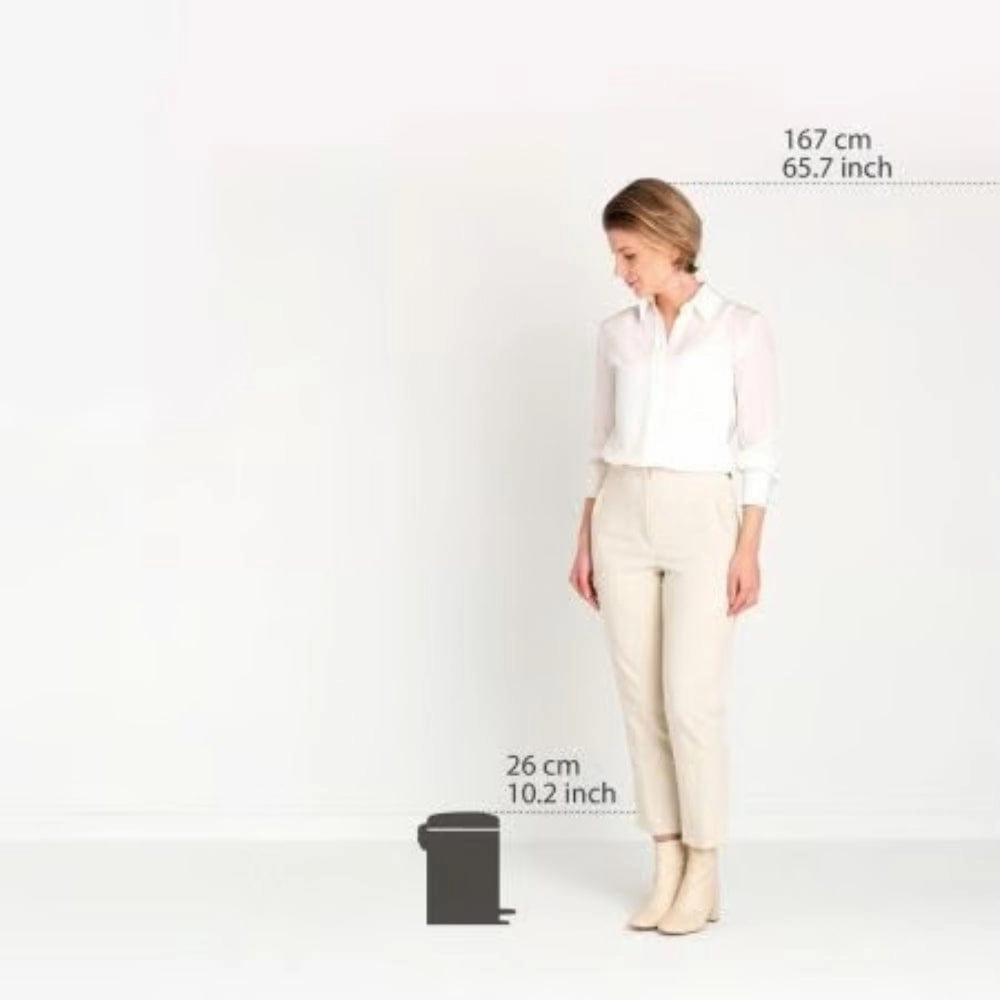 brabantia NewIcon Pedal Bin 3L In Brilliant Steel