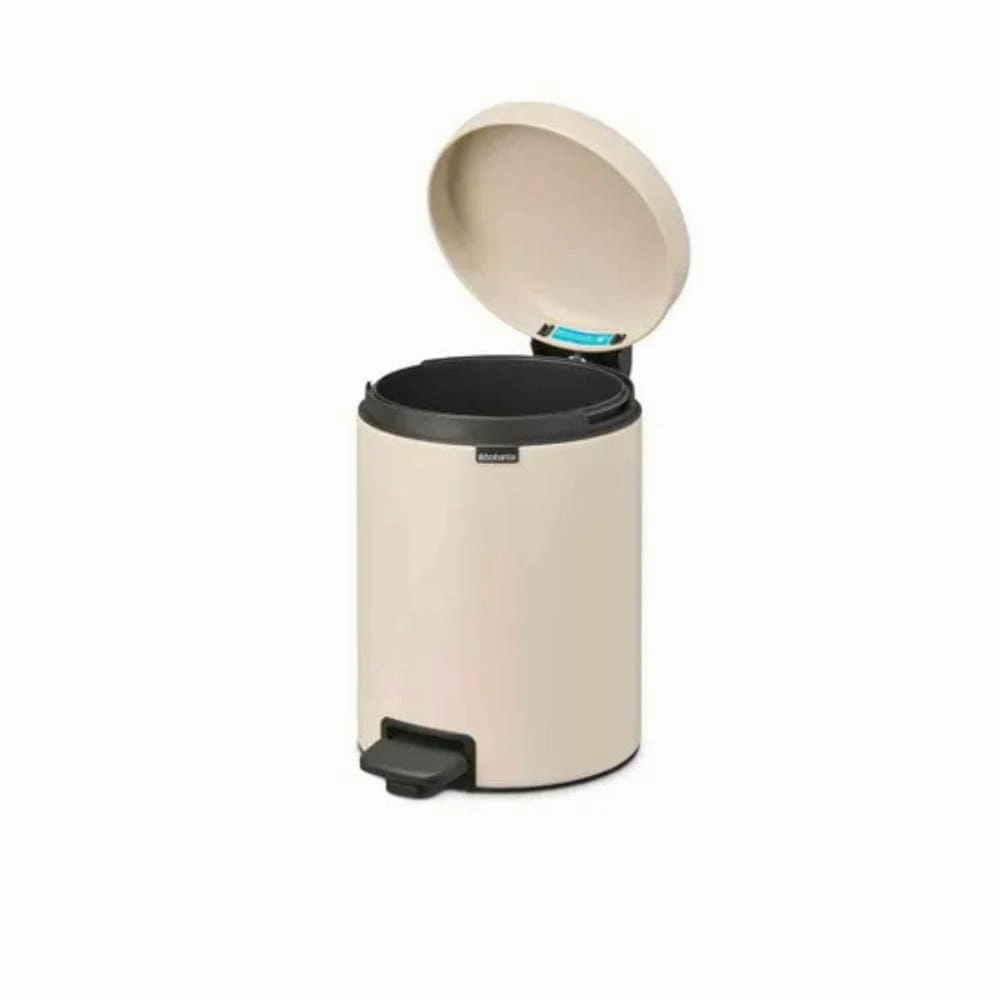 brabantia NewIcon Pedal Bin, 5L In Soft Beige