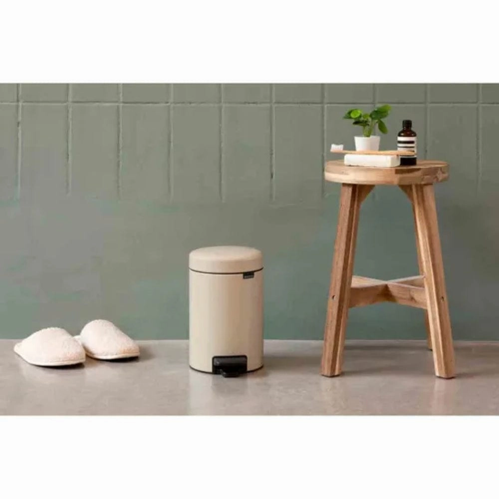 brabantia NewIcon Pedal Bin, 5L In Soft Beige