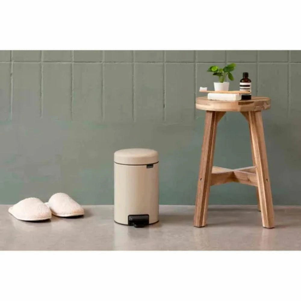 brabantia NewIcon Pedal Bin, 5L In Soft Beige