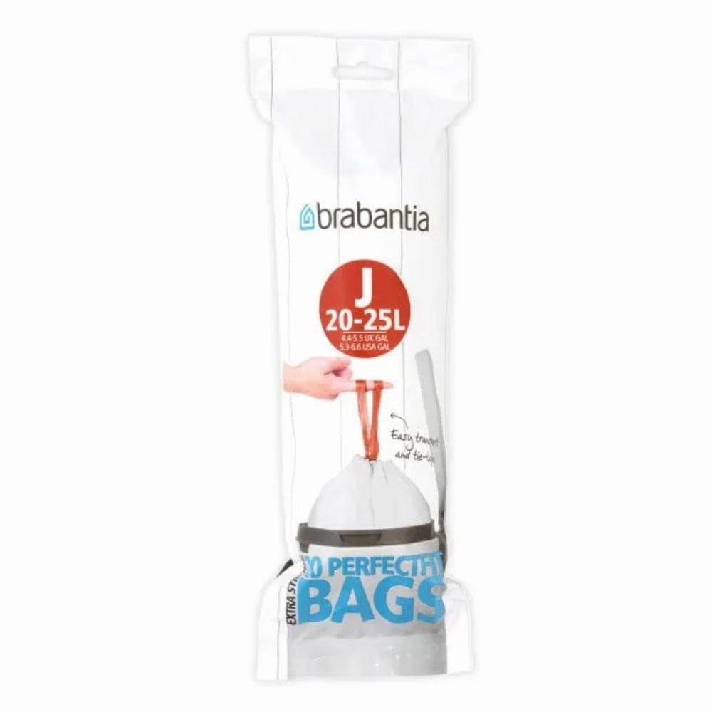 brabantia PerfectFit Bin Liner, Size J (23L) Pack of 20 Kitchen Accessories,kitchen counter accessories