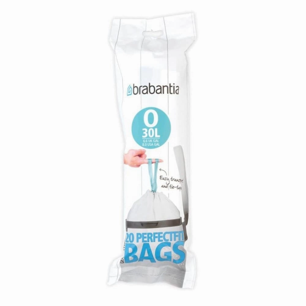 brabantia PerfectFit Pack of 20 Bin Bags, Size O, 30L Kitchen Accessories,kitchen counter accessories