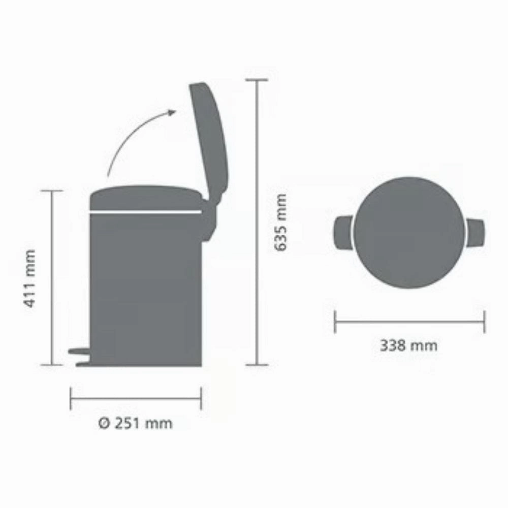 brabantia Soft Beige Pedal Bin 12 Litre In Soft Beige