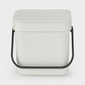brabantia Sort & Go Bin 3L In Light Grey Kitchen,modern kitchen essentials