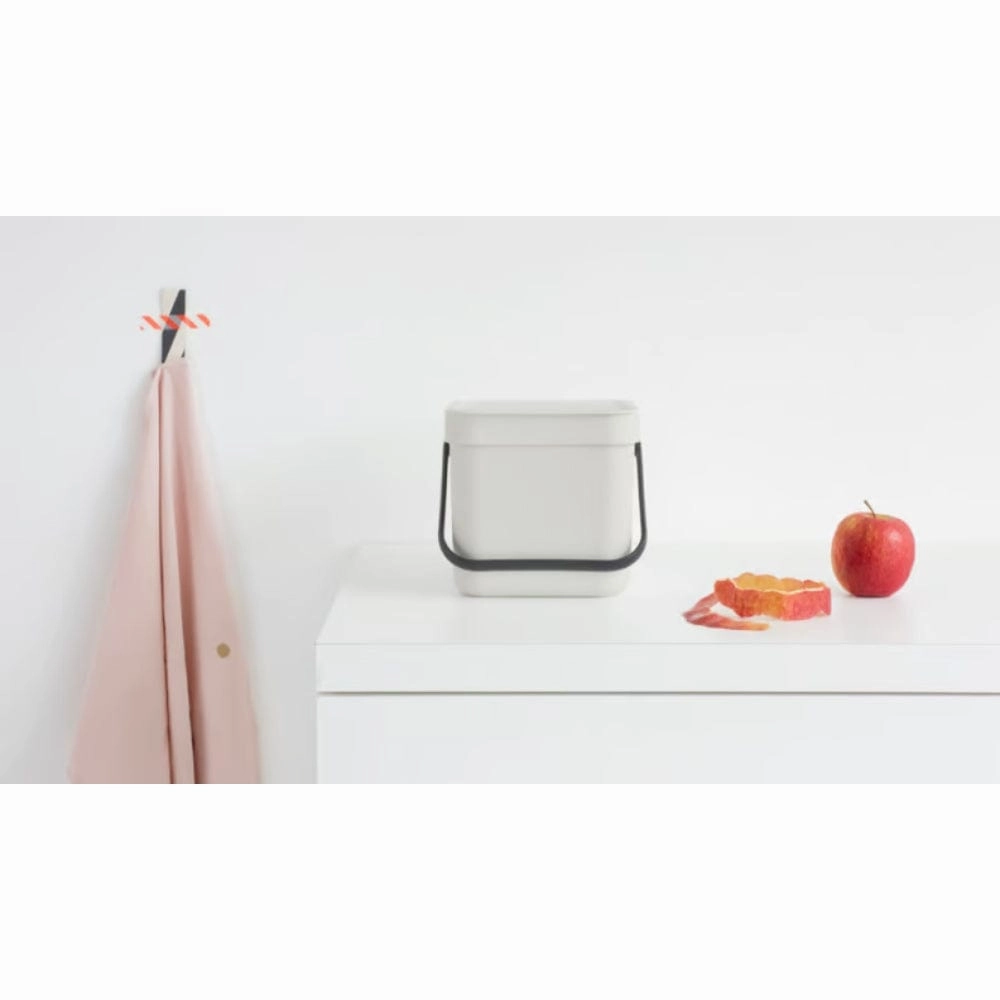 brabantia Sort & Go Bin 3L In Light Grey