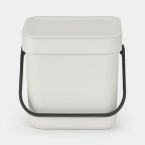 brabantia Sort & Go Bin 3L In Light Grey Kitchen Accessories,kitchen counter accessories