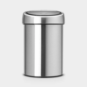 brabantia Touch Bin 3 litre In Matt Steel Kitchen,modern kitchen essentials