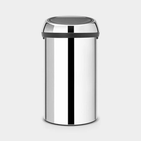 brabantia Touch Bin 60 litre In Brilliant Steel Kitchen,modern kitchen essentials