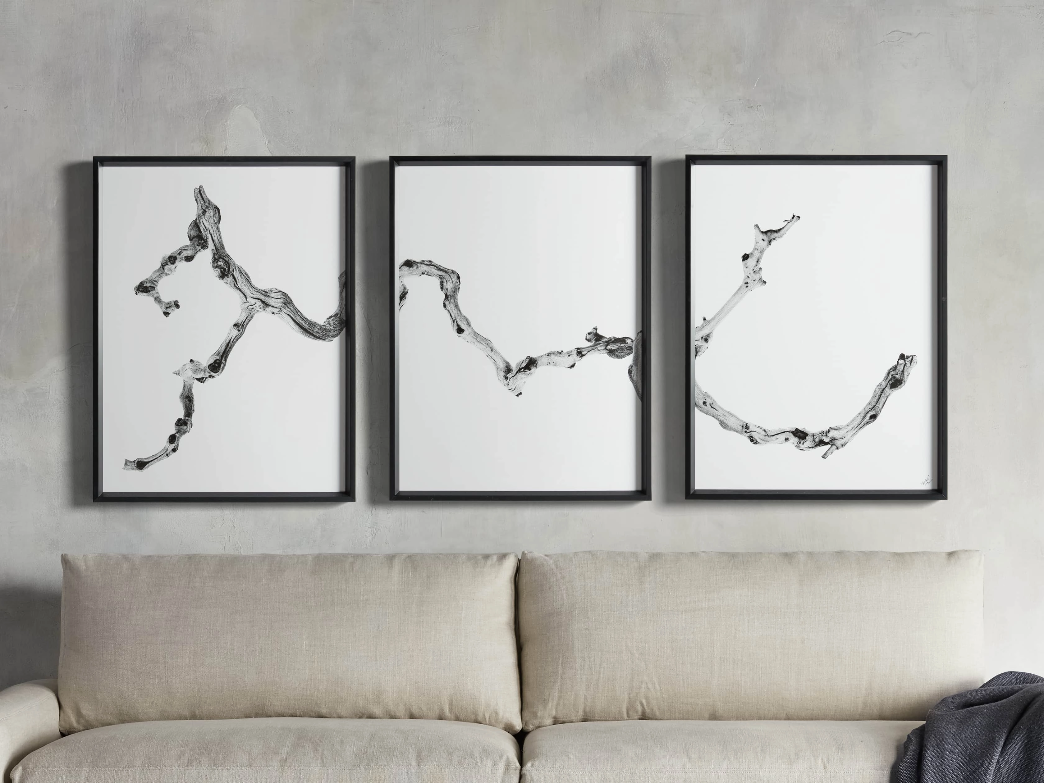 Branch Framed Print (Set of 3) Wall Art,canvas wall art set