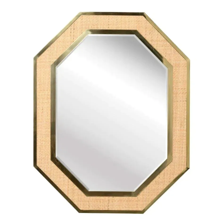 Brass and Cane Octagonal Wall Mirror Cutting Board,Kitchen Board