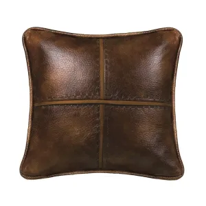 Brighton Stitched Faux Leather Decorative Throw Pillow storage cart, utility cart