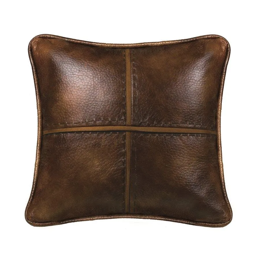 Brighton Stitched Faux Leather Decorative Throw Pillow storage cart, utility cart