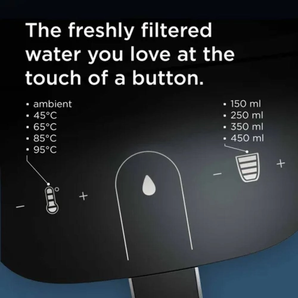 BRITA Cube Ambient & Hot Water Dispenser(4L) In Black
