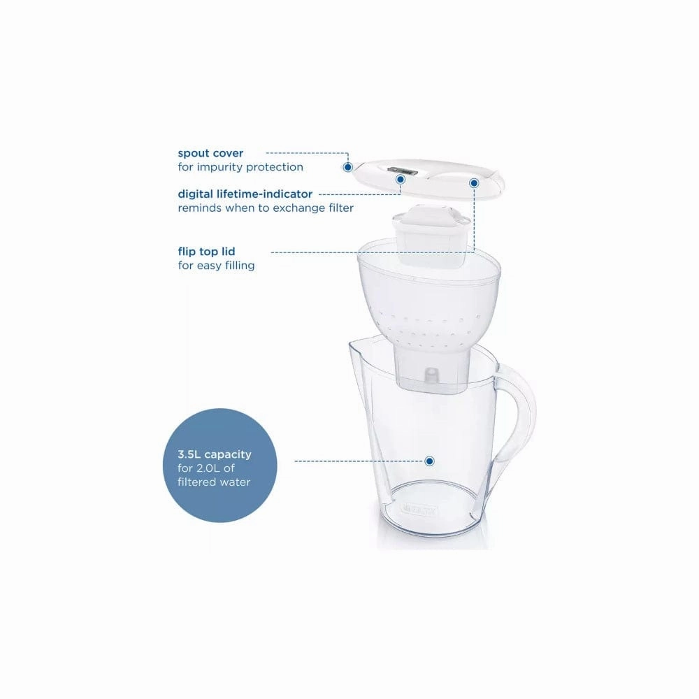 BRITA Marella XL Water Filter Jug In White