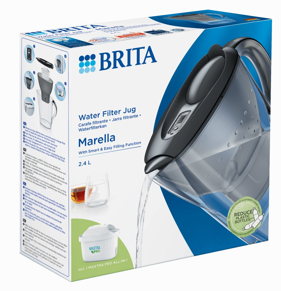 BRITA Water Filter Jug Marella Cool Graphite 2.4L Kitchen,modern kitchen essentials