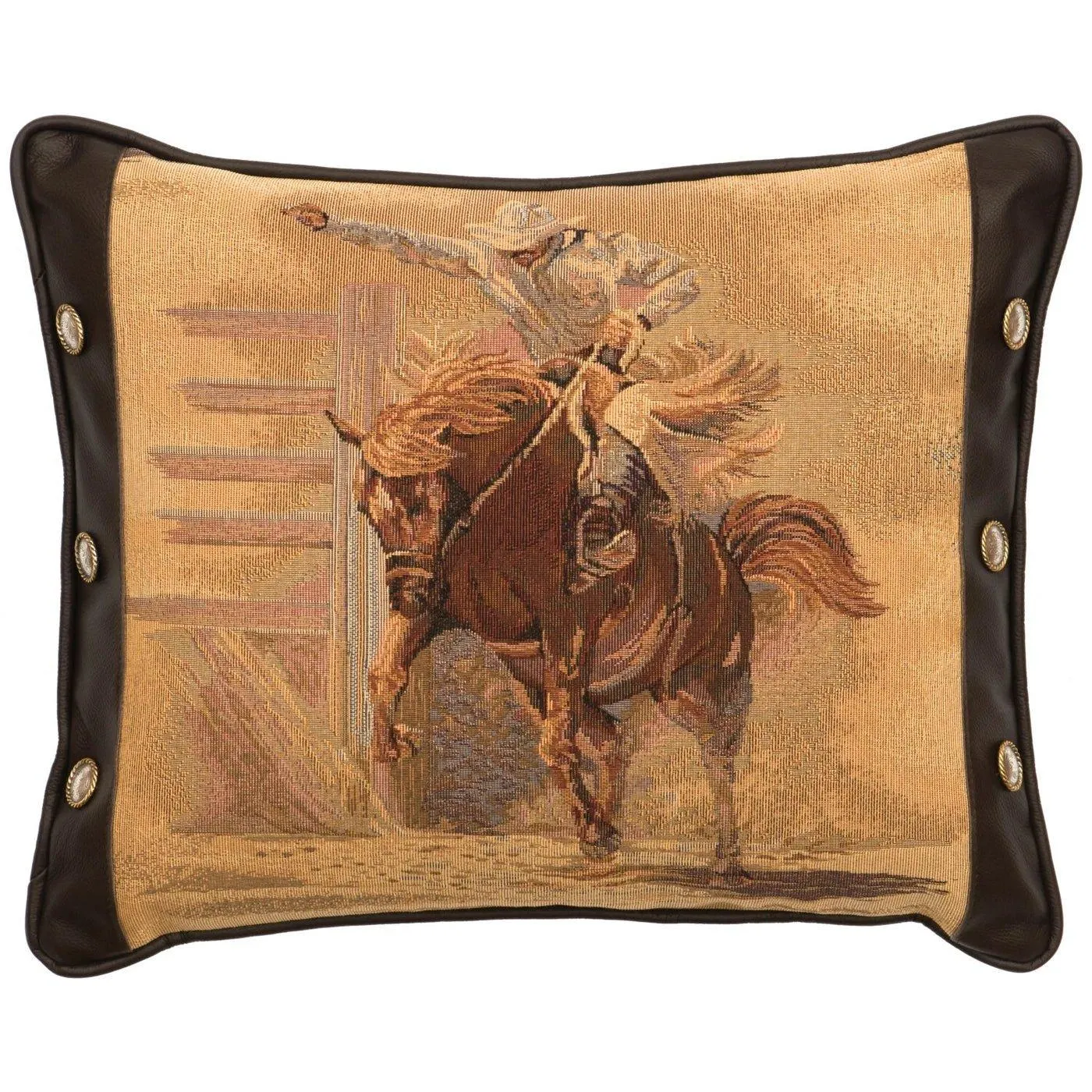 Bronco Rider Western Throw Pillow storage cart, utility cart